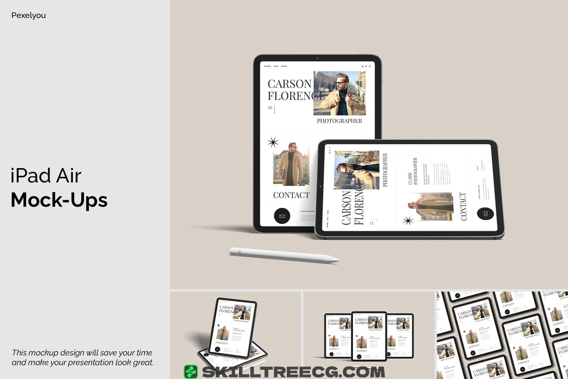 iPad Air Mockup - 02（629353）-技能树